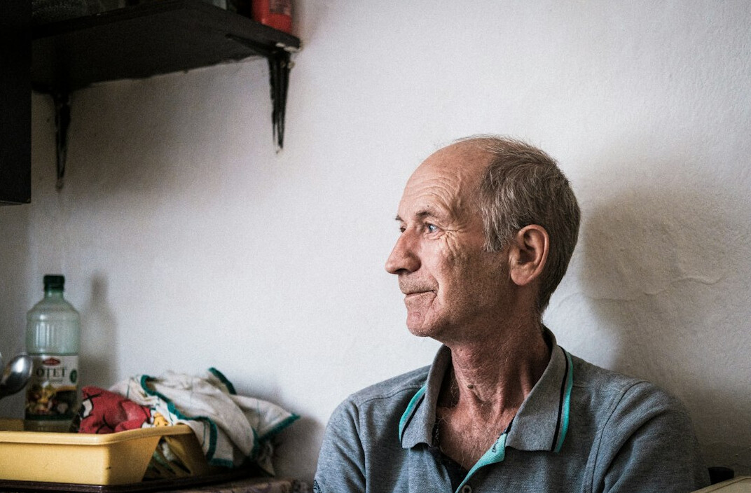 Portrait of a smiling elderly Swiss man
