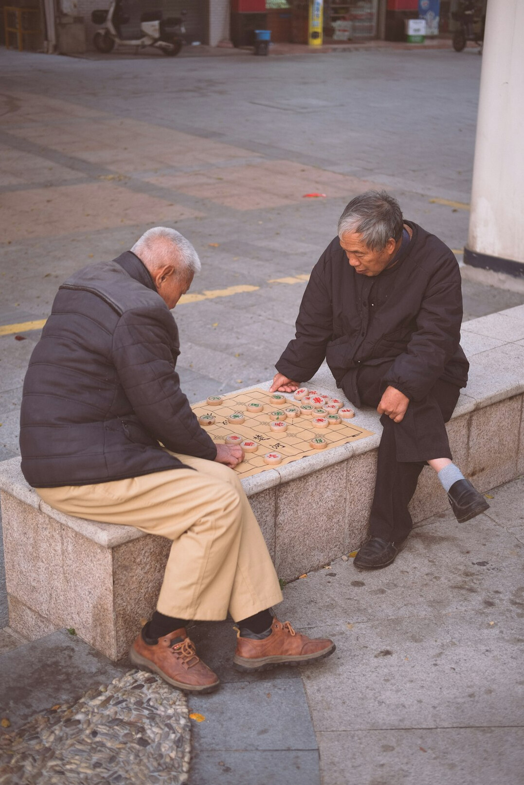 seniors playing board games