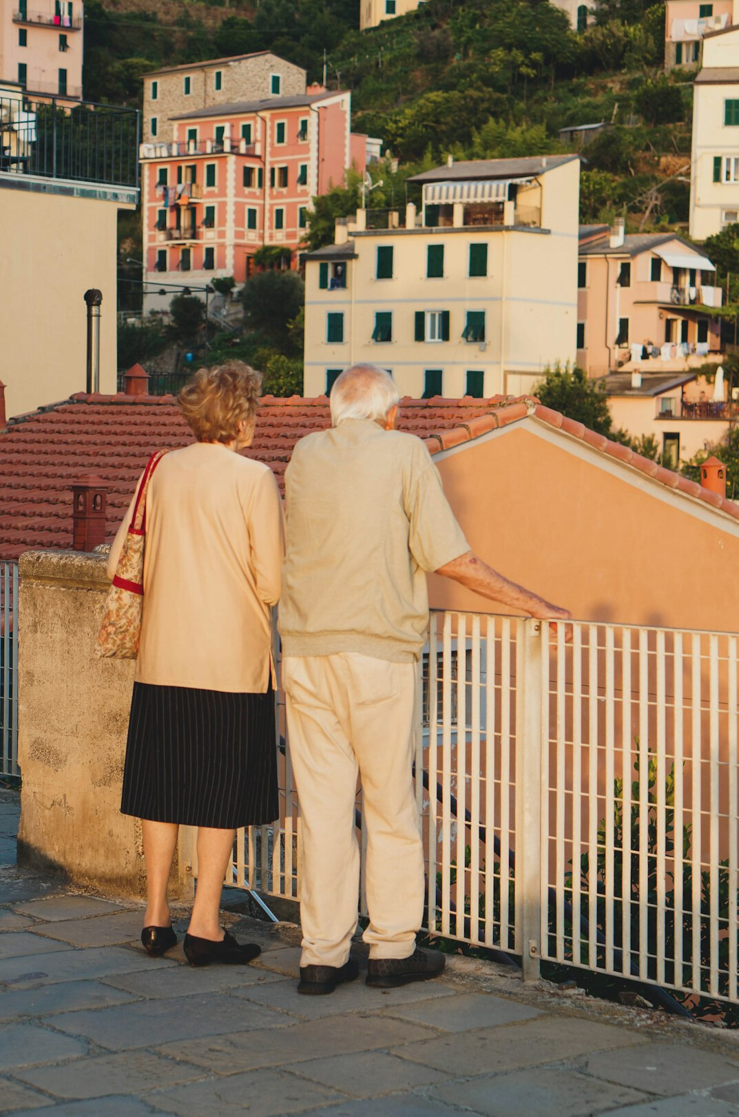 senior couple walking